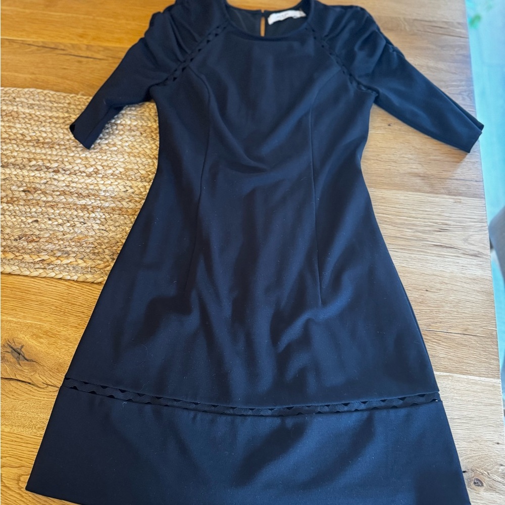 ALI & JAY Black Sheath Dress with slightly Puffed Sleeves